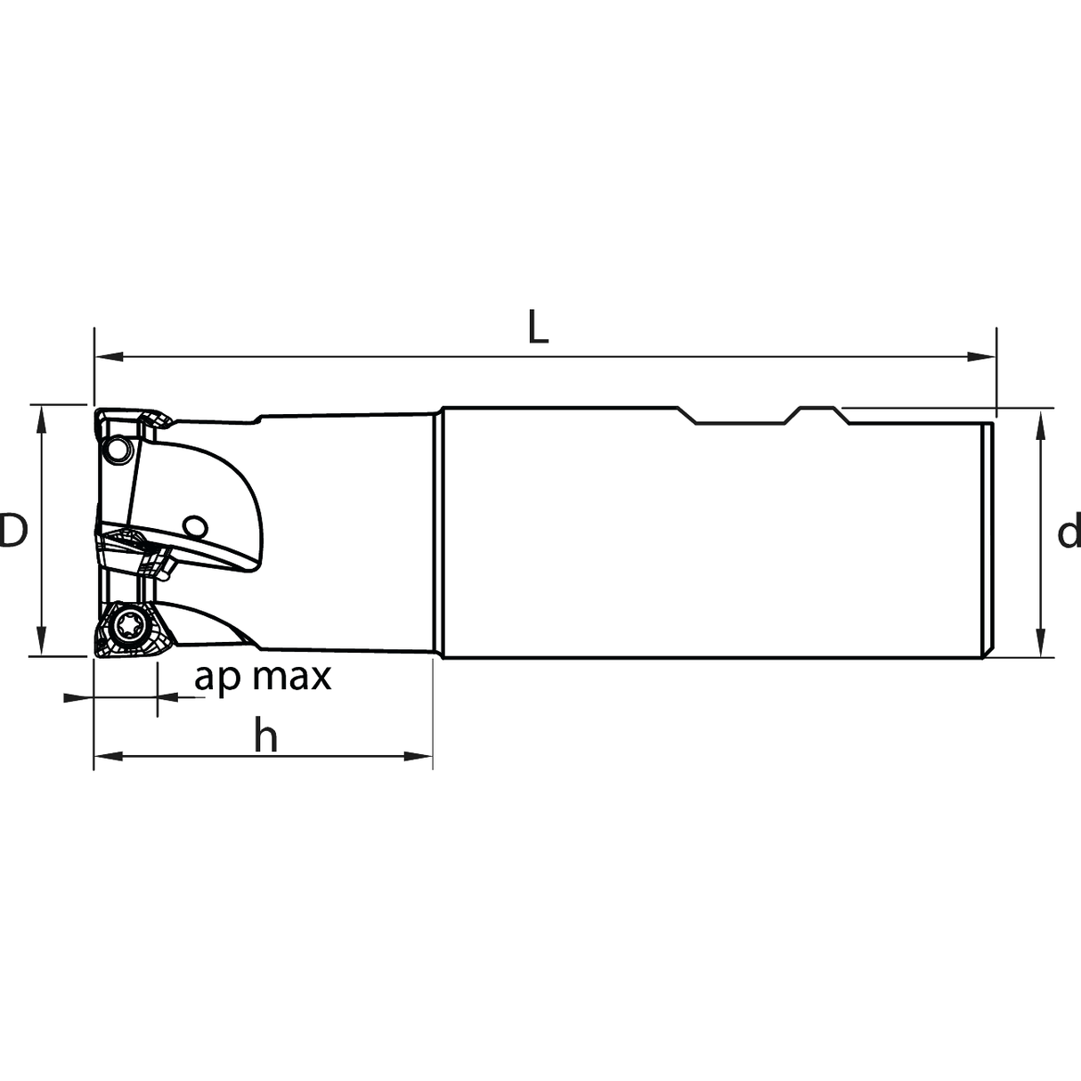 Freze cu umar patrat cu Placute pe o singura parte si tija sudata KERFOLG TRIPLE - sefira.ro