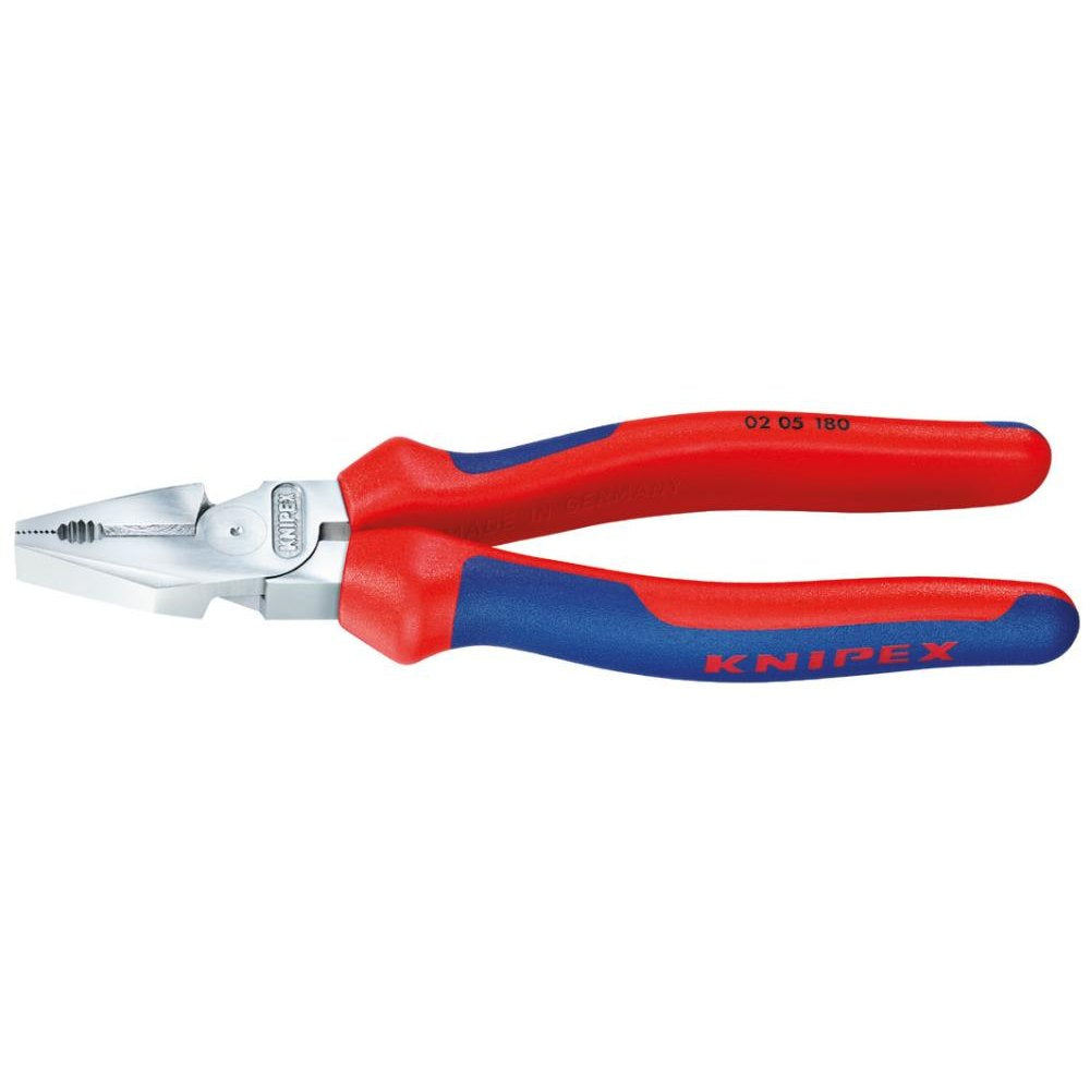 Cleste combinat de forta, cromat, 180 mm, manere bicomponent, 02 05 180, KNIPEX - sefira.ro
