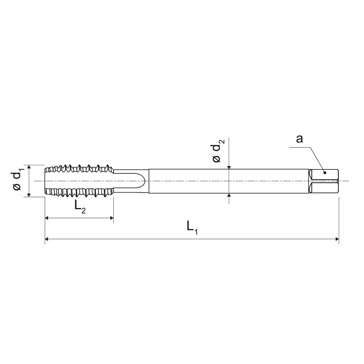 Tarod cu varf spiralat din aluminiu KERFOLG SPACE pentru gauri de trecere M - sefira.ro