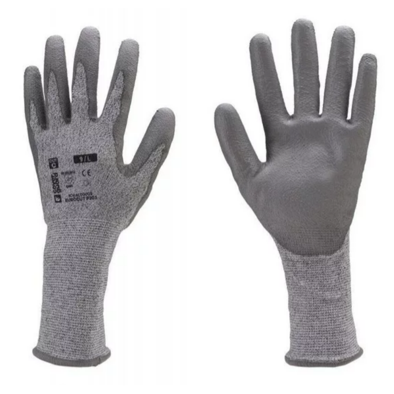 Manusi de protectie EUROCUT P330, rezistenta la taiere, marimea 6, 13G, manseta alungita, EUROTEHNIQUE - sefira.ro