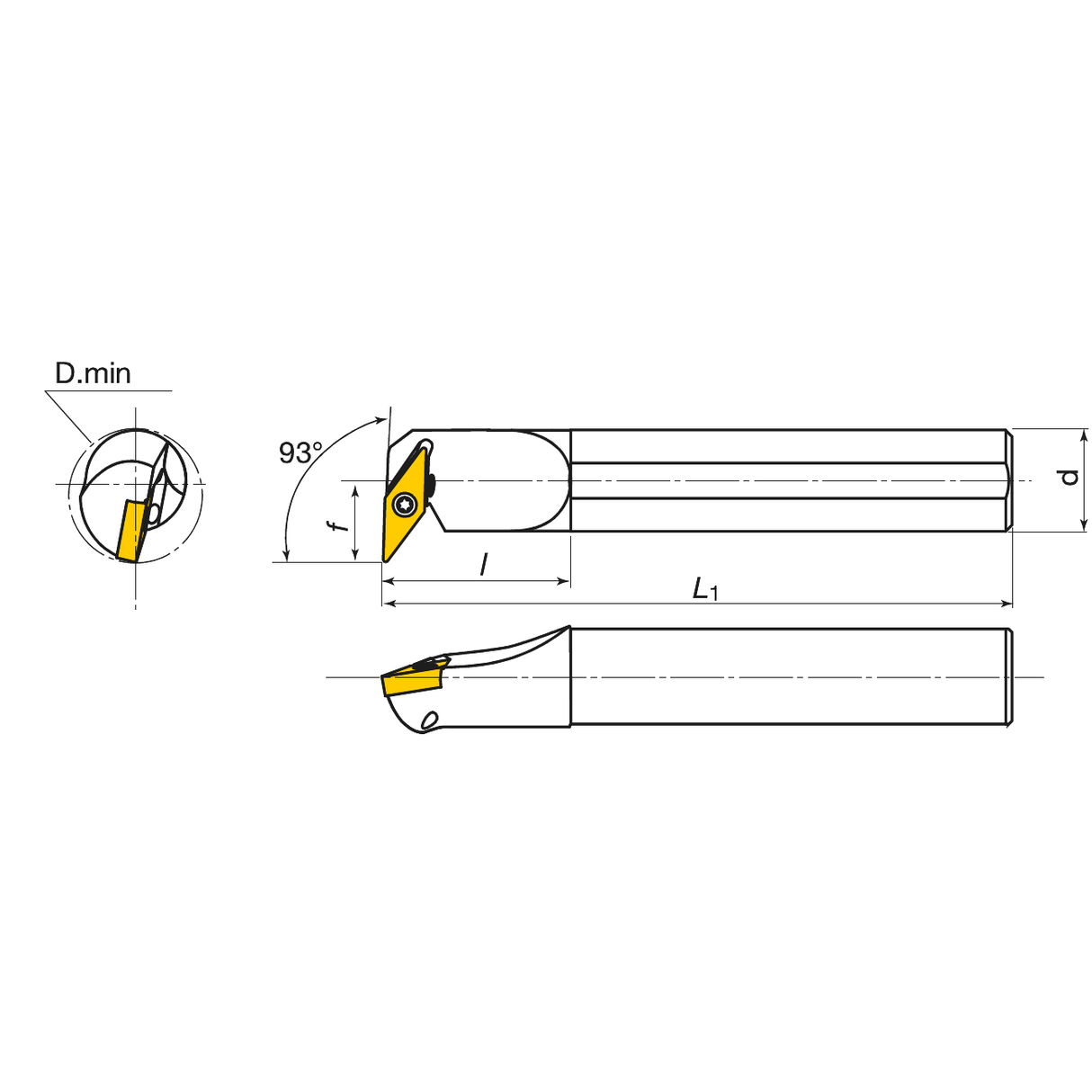 Suport filetare pentru Placute pozitive KERFOLG TURN forma V - E...SVUCR/L - sefira.ro