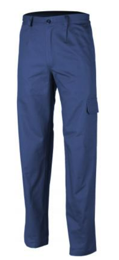 PANTALONI PE TALIE INDUSTRY, ALBASTRU REGAL 65%PES-35%PAMUT L - sefira.ro