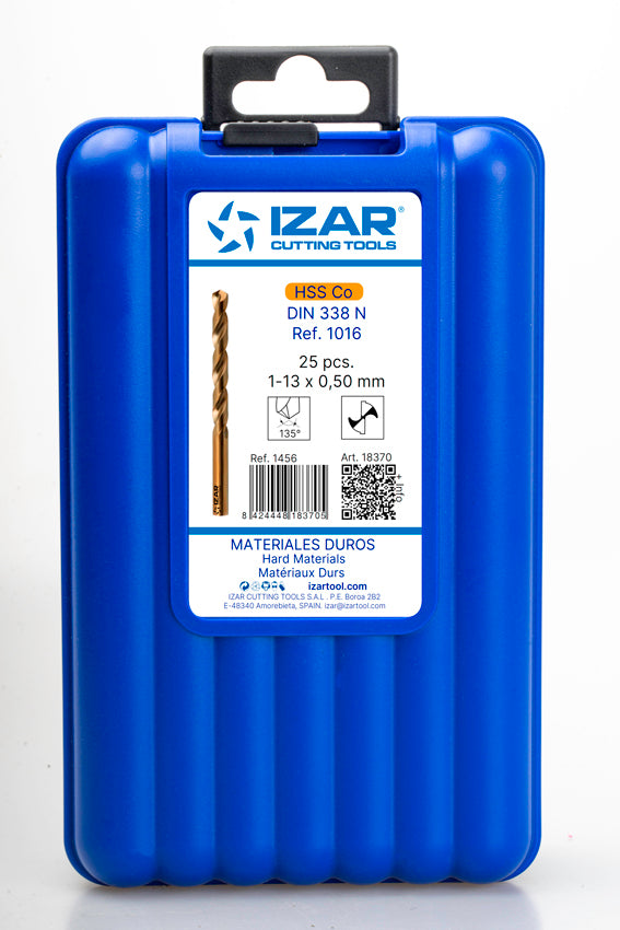 Burghiu Set DIN338 25-PCS. - 1456 - 1-13X0.50 HSS Co (1016) IZAR
