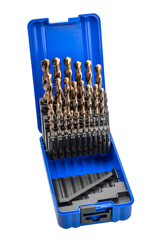 Burghiu Set DIN338 25-PCS. - 1456 - EXPO BOX-PALLET 5 SetS 1-13X0.50 HSS Co (1016) IZAR