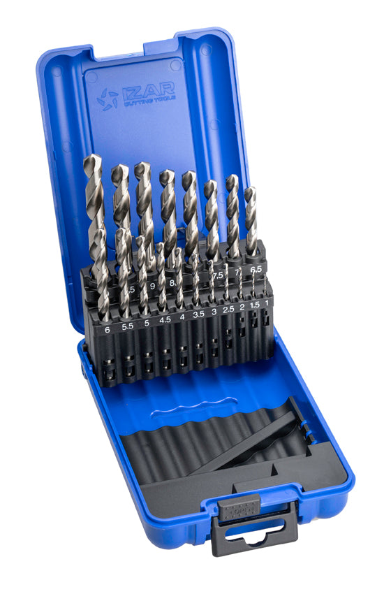 Burghiu Set DIN338 19-PCS. - 1466 - EXPO BOX-PALLET 5 SetS 1-10X0.50 HSS SPLIT POINT C (1013) IZAR