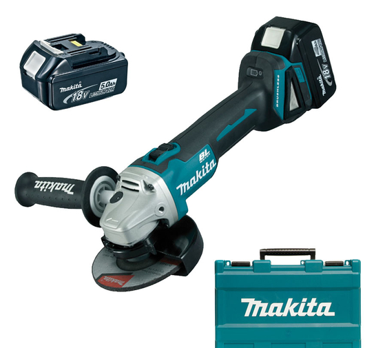 Polizor unghiular brushless LXT, 125 mm, 2 acumulatori 18V 5.0Ah, DGA506RTJ, MAKITA