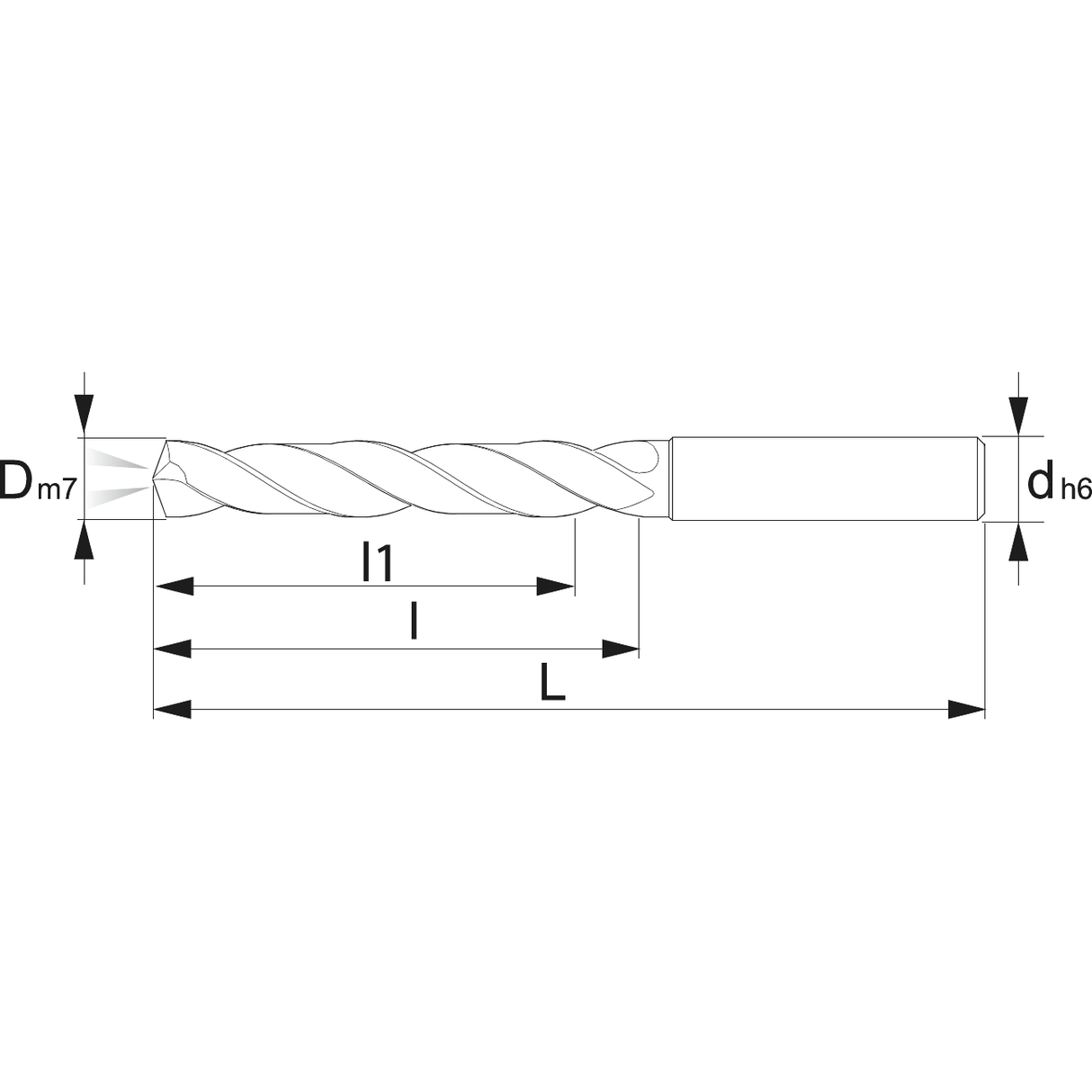 Burghie din carbura solida cu tija armata cu gauri KERFOLG HD 12XD - sefira.ro