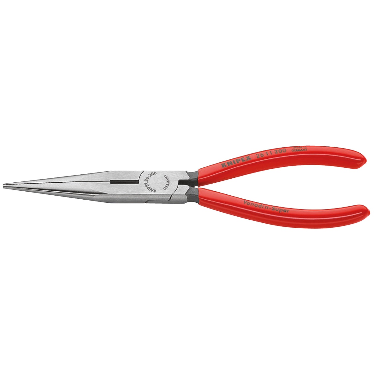 Cleste jumatate rotund cu nas lung pentru mecanica lunga KNIPEX 26 11 200 - sefira.ro