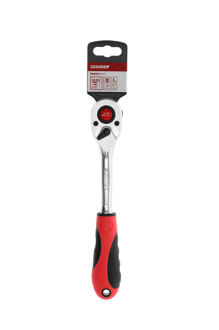 Antrenor cu clichet 1/4", reversibil, cu adaptor de actionare, R40150027, GEDORE RED - sefira.ro