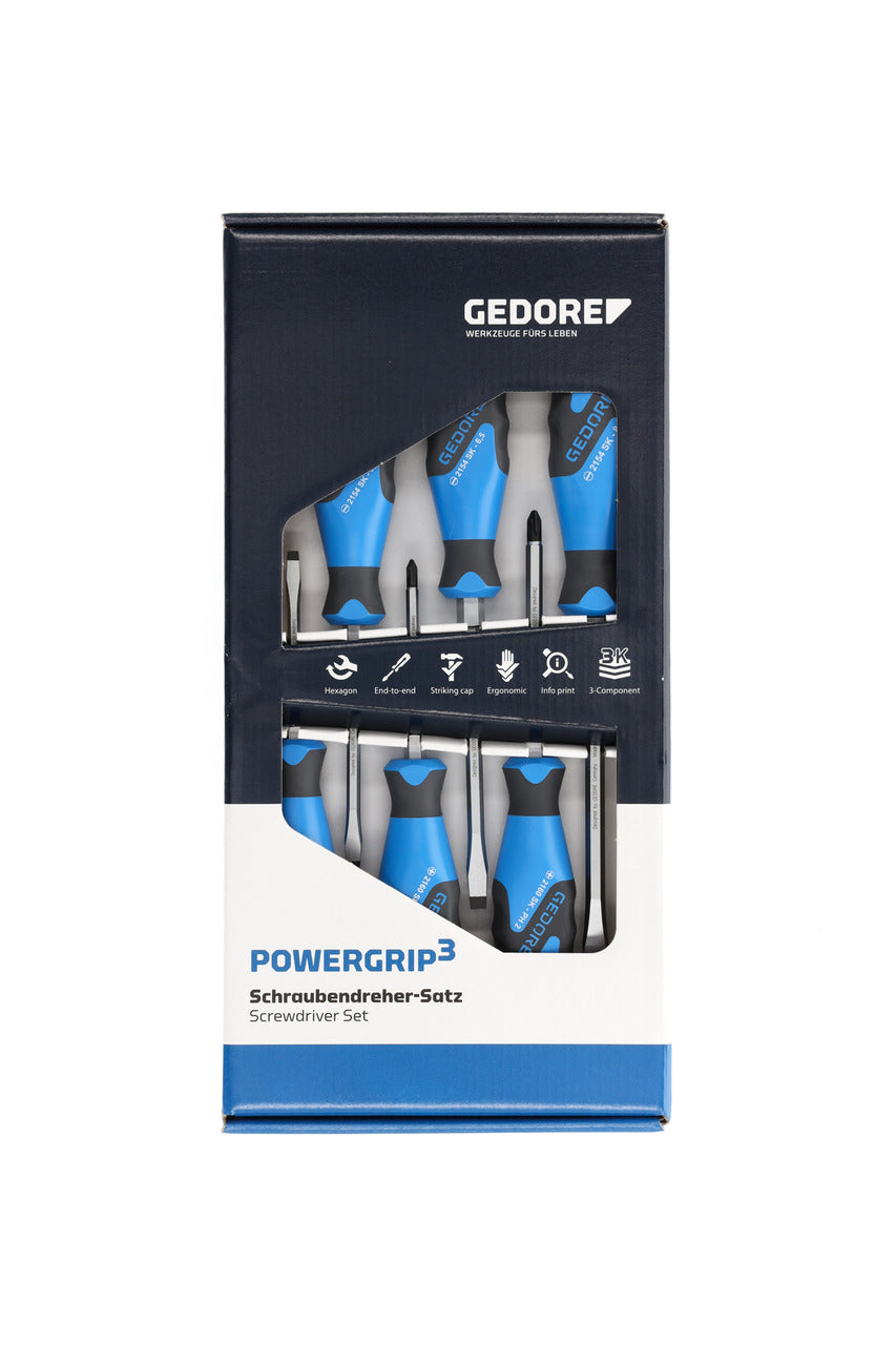 Set surubelnite 3C, cu cap de lovire, 4.5-8mm, PH1; 2, 6 buc, SK 2154 PH-06, GEDORE - sefira.ro