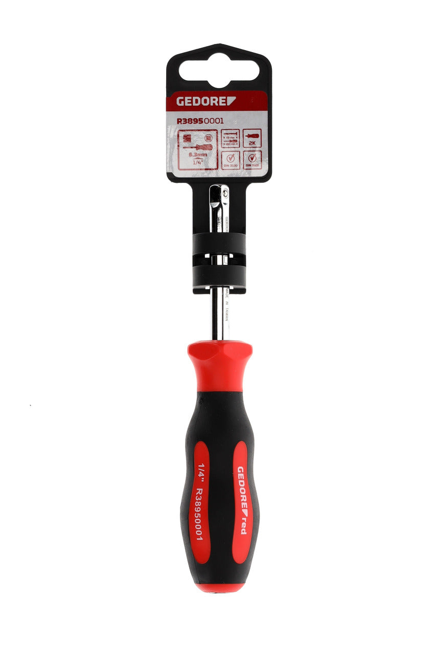 Maner antrenor 4 canturi, antrenare 1/4", lungime 134 mm, DIN 3122, HAZET - sefira.ro