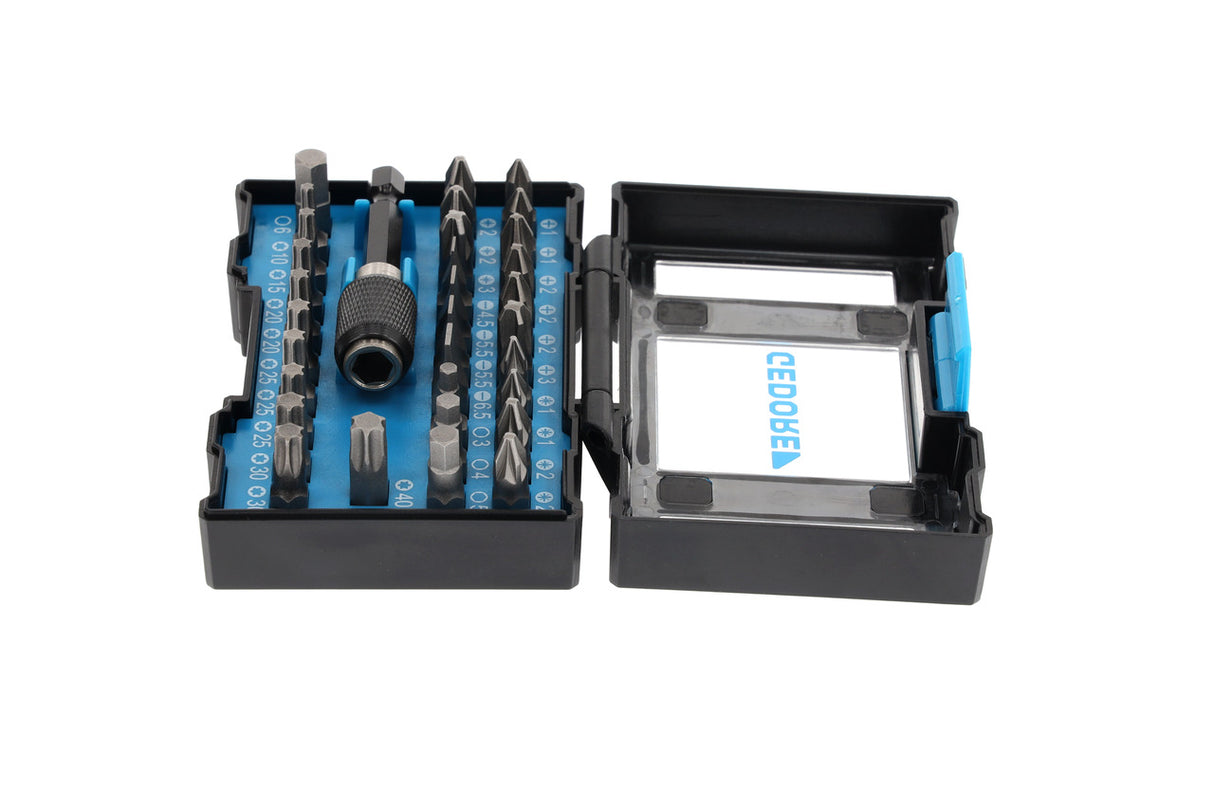 Set tubulare 1/4" cu prindere bit, pentru masina, 7; 8; 10; 12; 13; 3/8", 6 piese, Nr. 666-006, GEDORE - sefira.ro