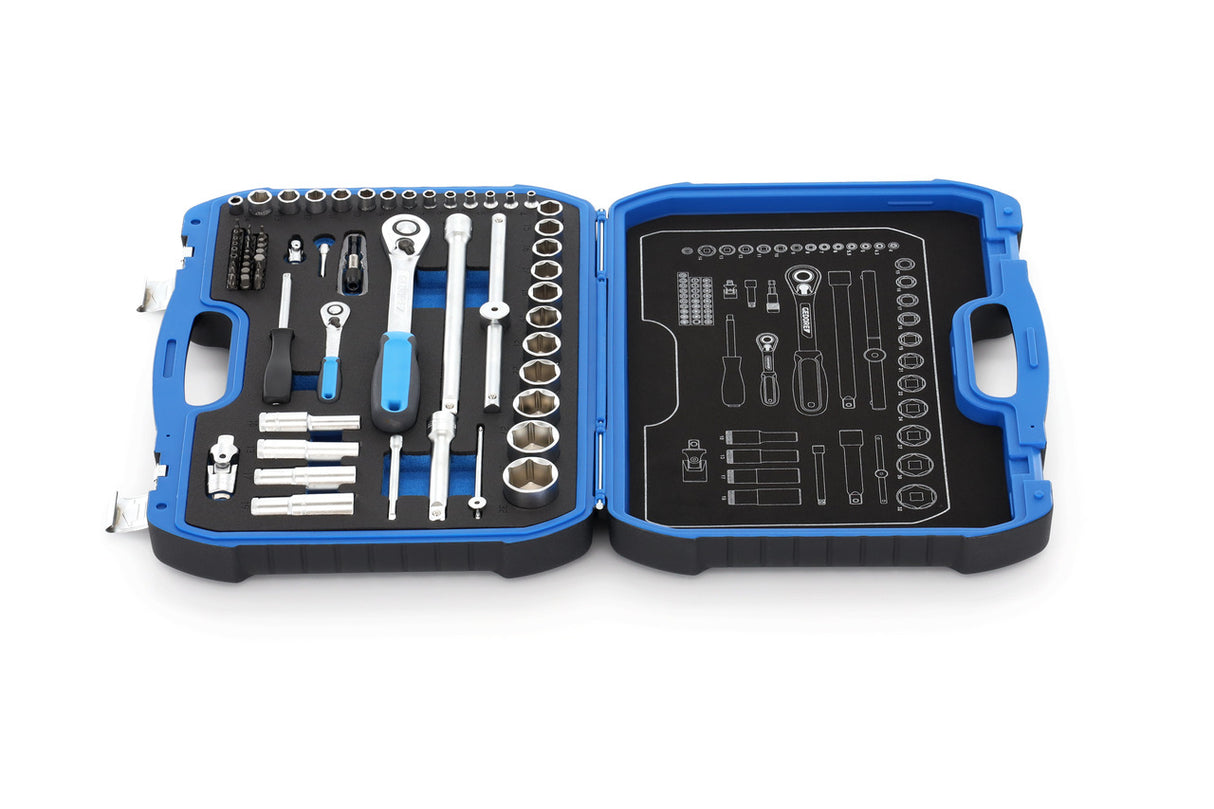 Set chei tubulare 1/2", cu cleste tip cheie, 18 piese, Nr. 19 DMU 183, GEDORE - sefira.ro