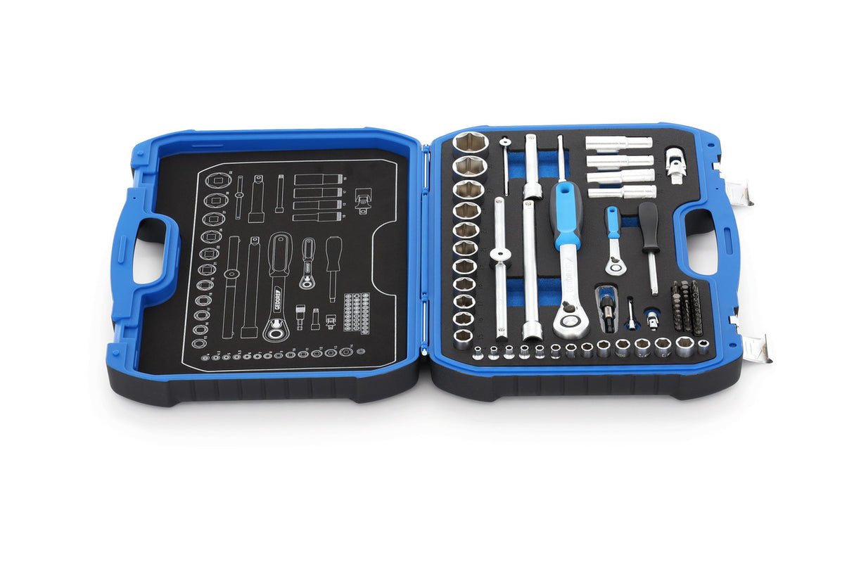 Set chei tubulare 1/2", cu cleste tip cheie, 18 piese, Nr. 19 DMU 183, GEDORE - sefira.ro