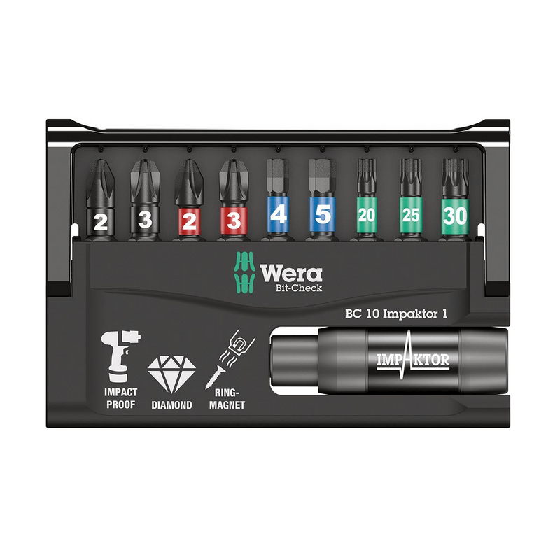WERA Set Biti 1/4" set 10 buc, BC Impaktor 1 - sefira.ro