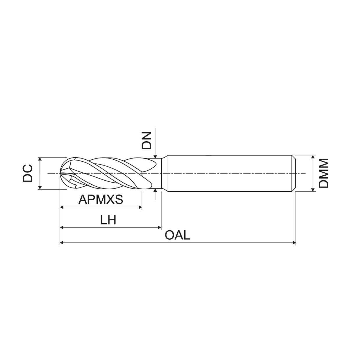 Freze cu varf sferic pentru metale dure cu pas variabil Z4 KUM KERFOLG - sefira.ro