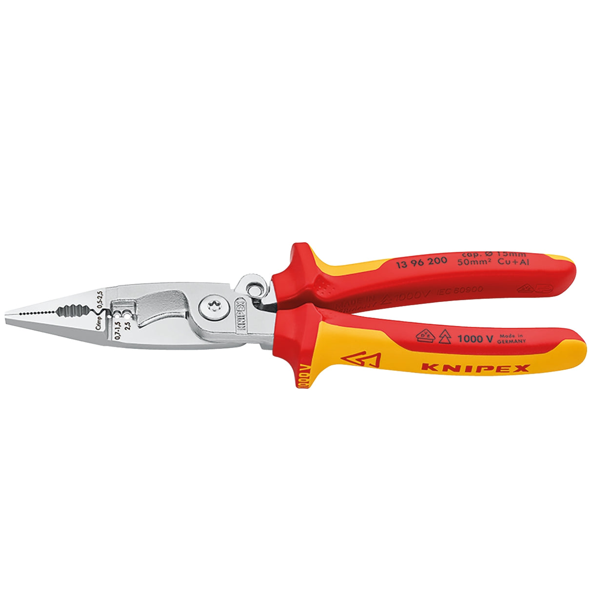 Cleste multifunctional pentru electricieni profesionisti KNIPEX 13 96 200 - sefira.ro