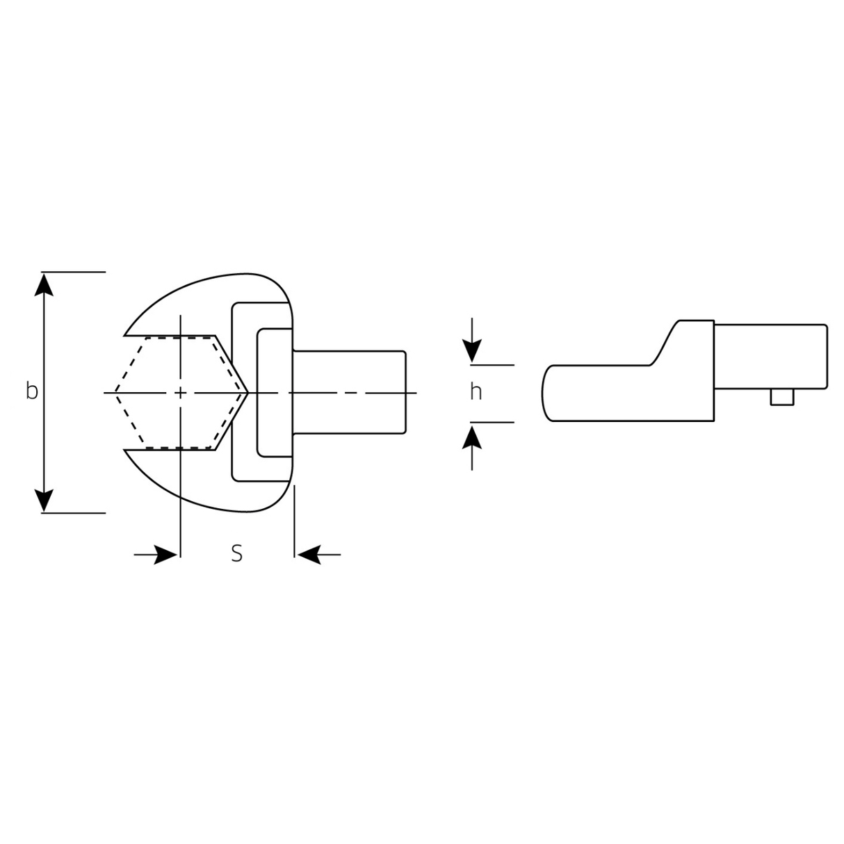 Chei deschis 9X12 MM pentru chei dinamometrice STAHLWILLE 731/10 - sefira.ro