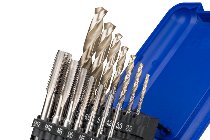 Tarod drept HSS ISO 529 (M) - 3039 - Set + BROCA 1015 Zirconiu IZAR