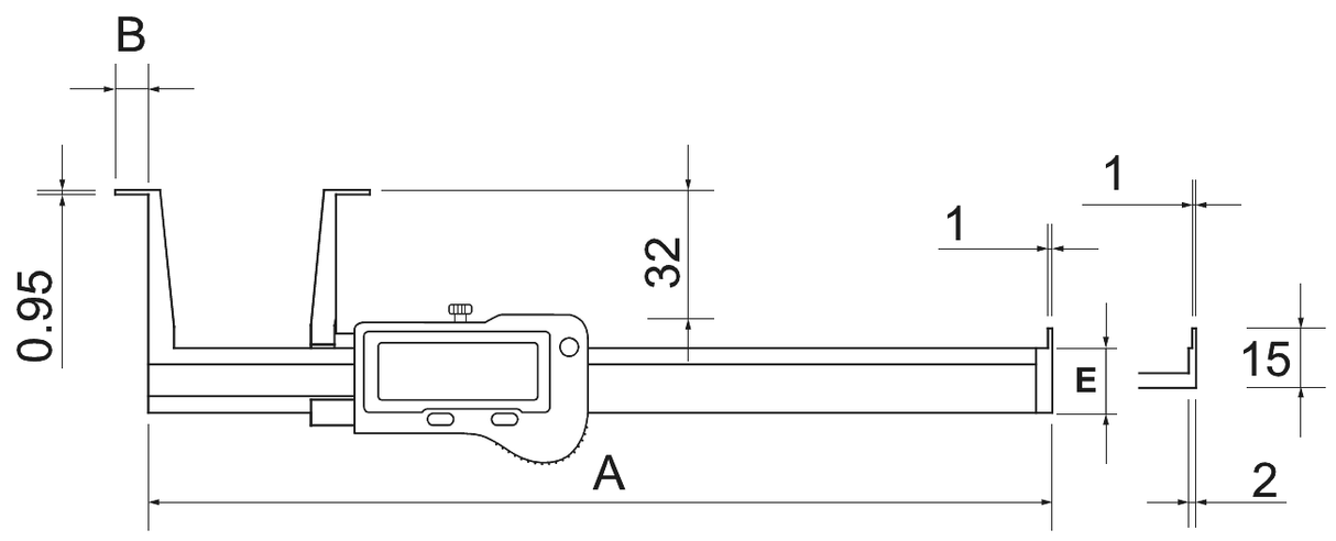 Subler digital pentru masurarea canalelor IP67 ALPA MEGALINE AA086 - sefira.ro