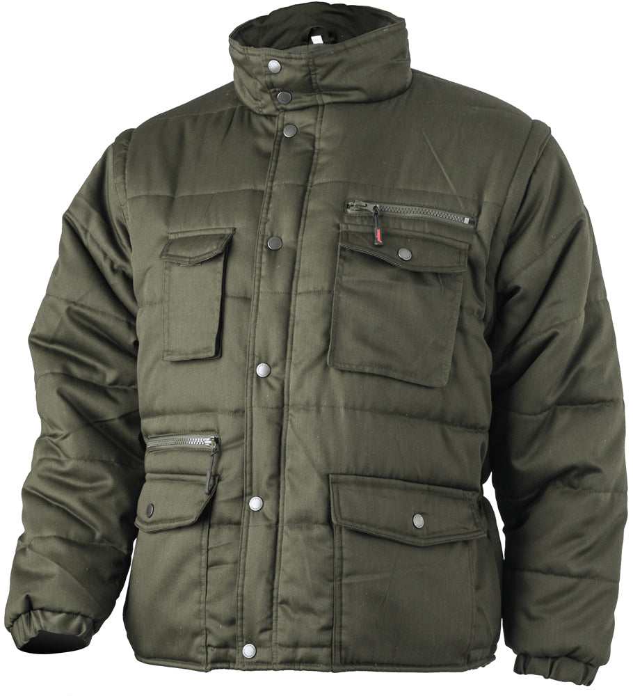 Jacheta de lucru POLENA - SLEEVE, maneci cu fermoar, marimea L, verde, COVERGUARD - sefira.ro