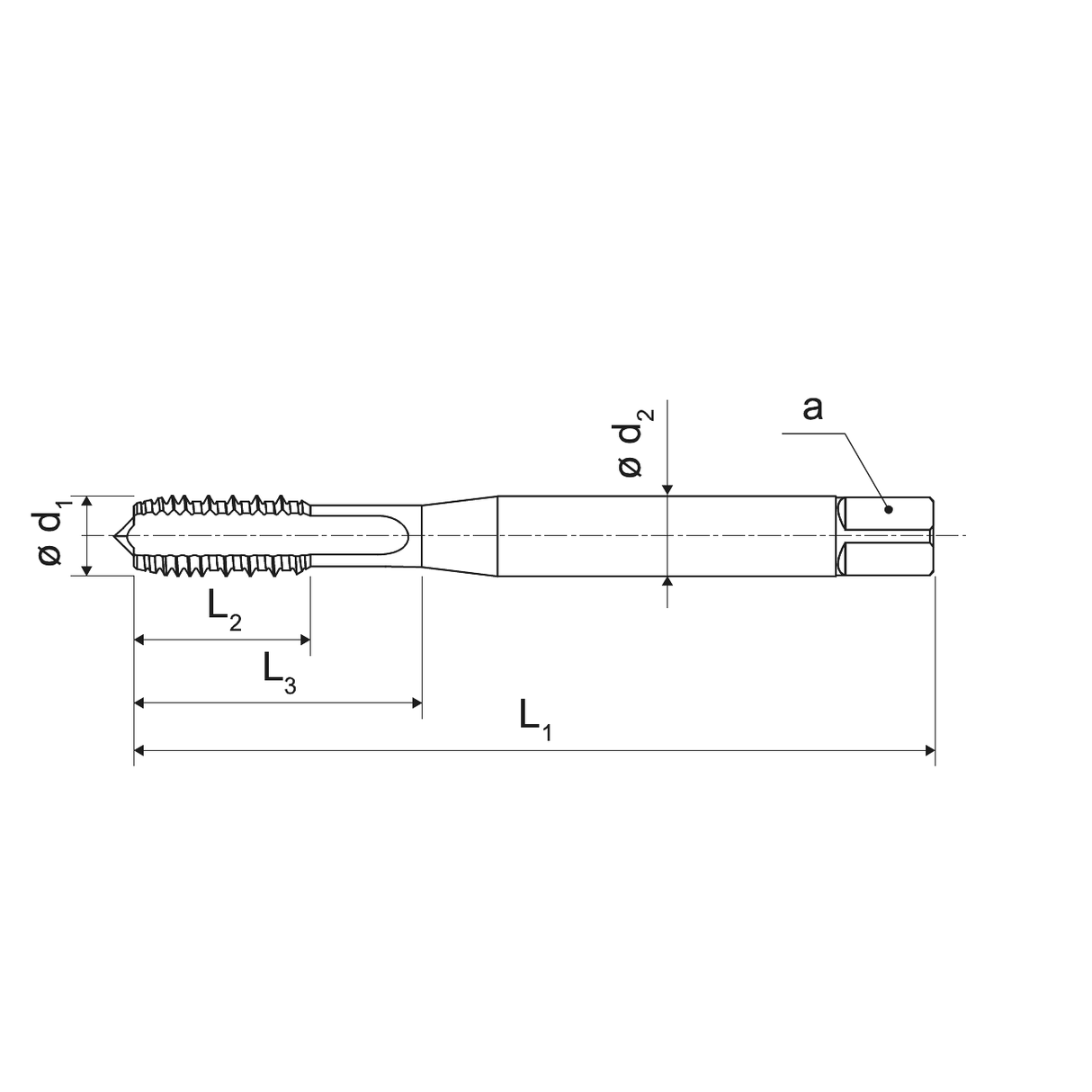 Tarod cu varf spiralat din aluminiu KERFOLG SPACE pentru gauri de trecere M - sefira.ro