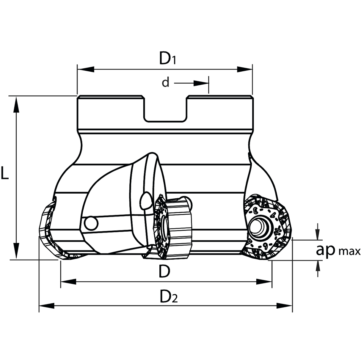 Cap frezat pentru Placute hexagonale cu doua fete KERFOLG FACE - sefira.ro