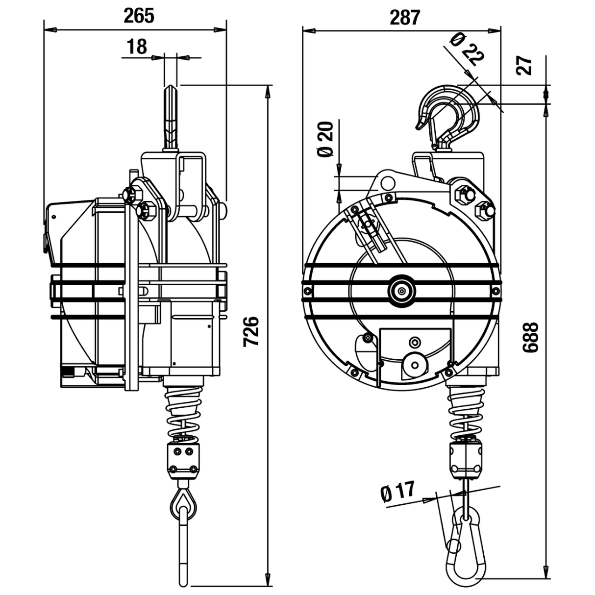 Echilibratoare cu arc - heavy duty serie run 3000 TECNA 9434-9435-9436-9441-9442-9443-9444 - sefira.ro