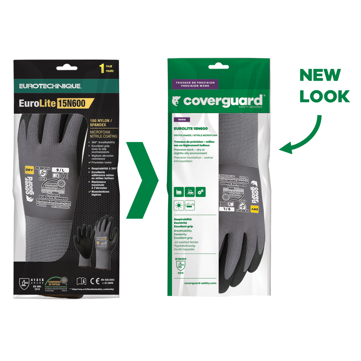 Manusi de protectie pentru precize, EUROLITE, marimea 6, imersie nitril negru microspongios, EUROTECHNIQUE - sefira.ro