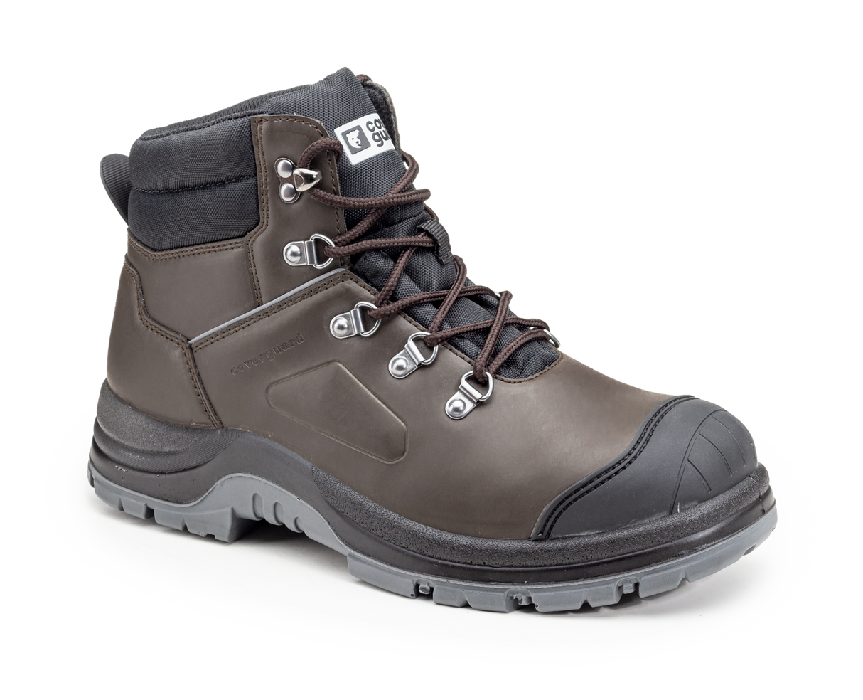 Bocanci de protectie cu bombeu, FLINT S3 SRC, marimea 37, maro, COVERGUARD - sefira.ro