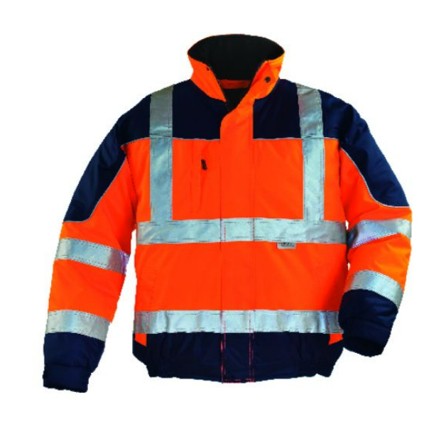 Jacheta AIRPORT, captusita, reflectorizanta, marimea L, culoare portocalie/albastra, COVERGUARD - sefira.ro