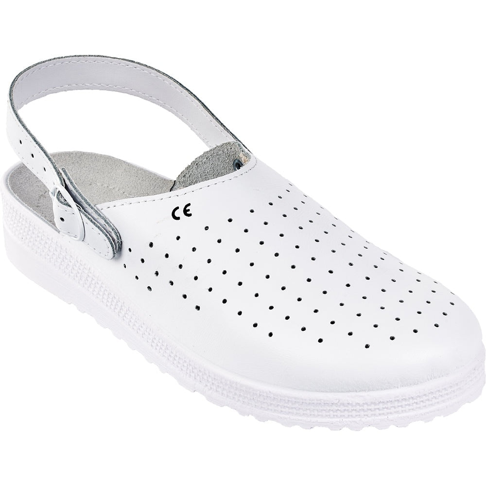 Papuci de protectie PILLE, OB A E FO SRA, marimea 35, piele alba, COVERGUARD - sefira.ro