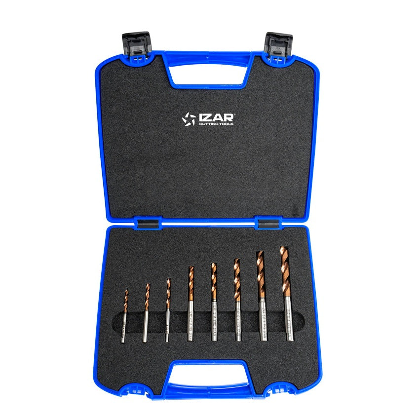 Burghiu PMX Inox / materiale dure - 6016 - Set 3-3.3-4-4.2-5-6-6.8-8 mm - X-ALCR IZAR