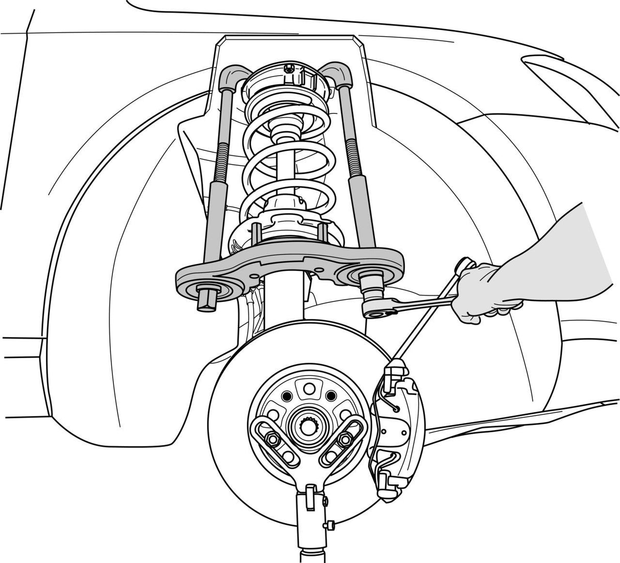 Set unelte pentru pretensionare arcuri amortizoare McPherson, KL-0029-20 K, GEDORE - sefira.ro