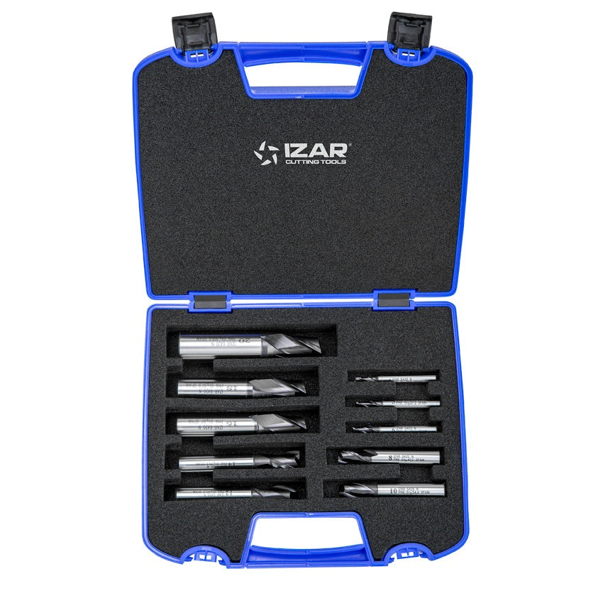 Freza PMX DIN327N 2Z - 6420 - Set AZUL 4-5-6-8-10-12-14-16-18-20 TIALN-TOP - TIALN-TOP IZAR