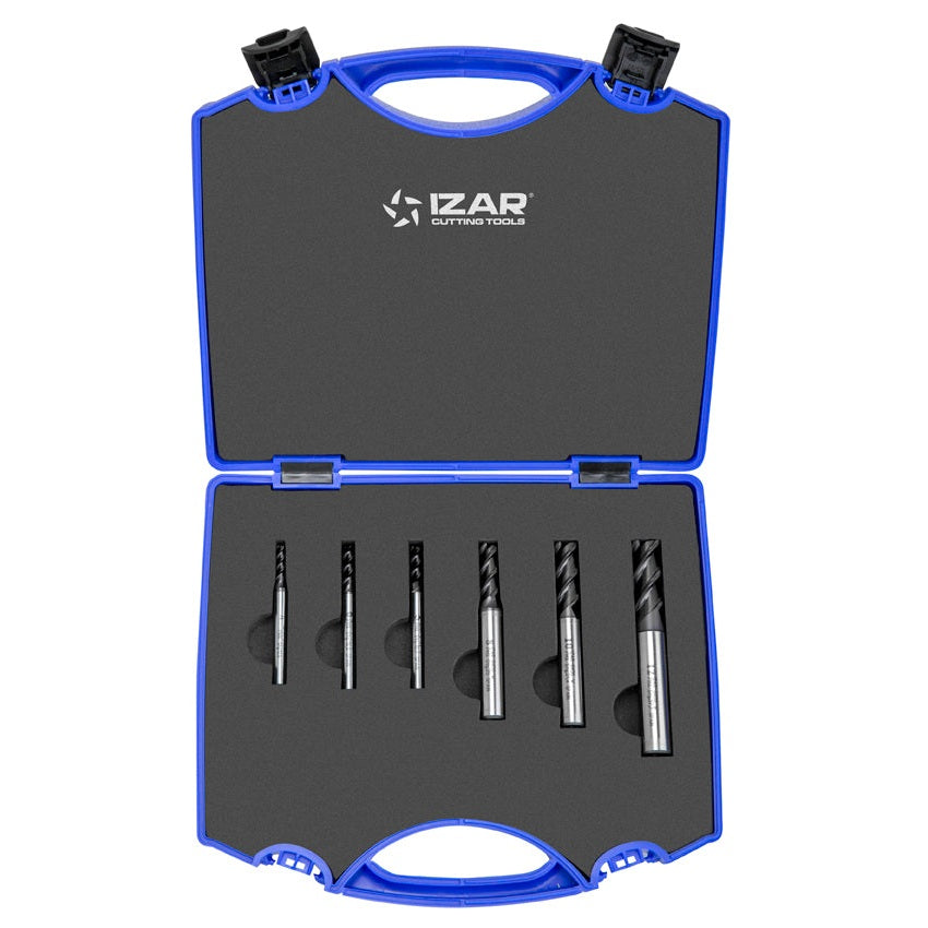Freza PMX DIN844W 3Z - 6430 - Set AZUL 4-5-6-8-10-12 TIALN-TOP - TIALN-TOP IZAR