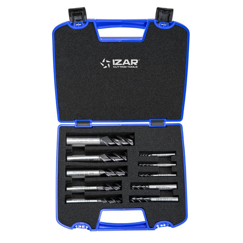 Freza PMX DIN844W 3Z - 6430 - Set AZUL 4-5-6-8-10-12-14-16-18-20 TIALN-TOP - TIALN-TOP IZAR