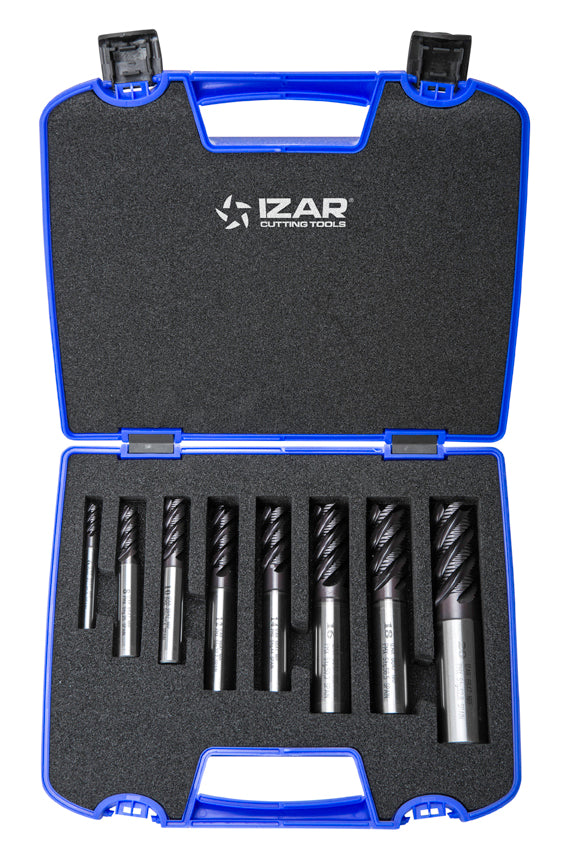 Finishing roughing cutter PMX DIN844NRF NZ Inox - 6647 - AZUL Set 6-8-10-12-14-16-18-20 TIALN-TOP - TIALN-TOP IZAR