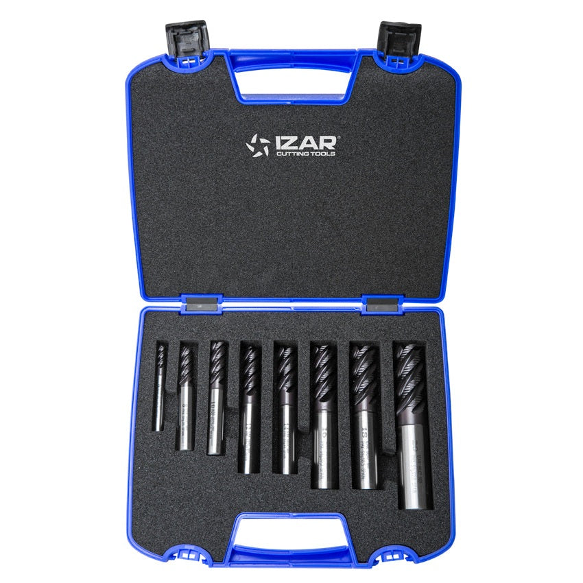 Freza degrosare pas fin PMX DIN844NRF NZ Inox - 6647 - Set AZUL 6-8-10-12-14-16-18-20 TIALN-TOP - TIALN-TOP IZAR