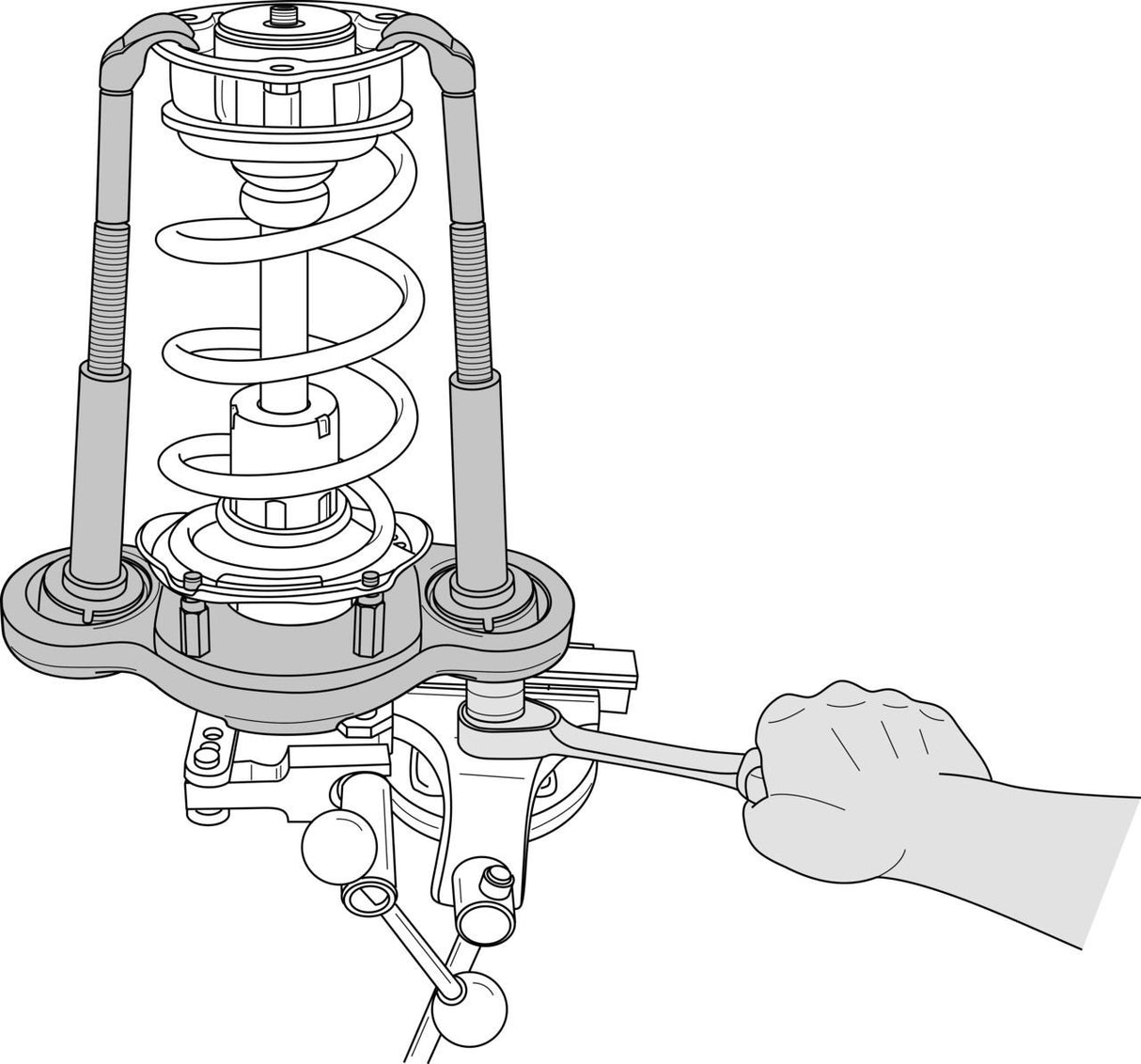 Set unelte pentru pretensionare arcuri amortizoare McPherson, KL-0029-20 K, GEDORE - sefira.ro