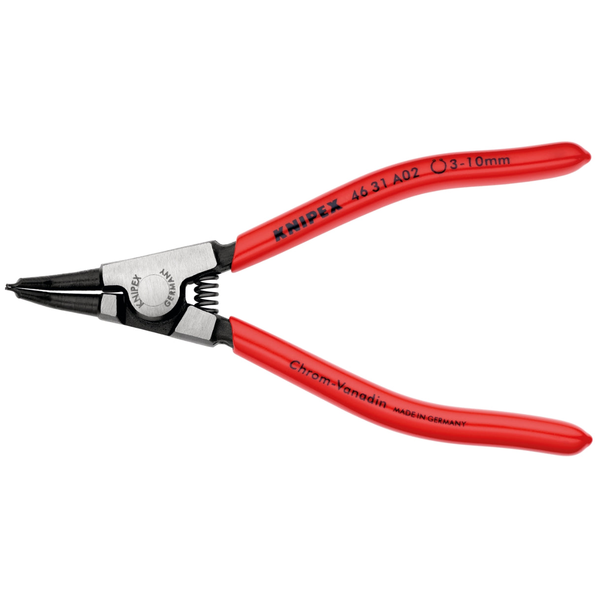 Cleste cu nas indoit pentru circlips externe 45° KNIPEX 46 31 A02/A12/A22/A32/A42 - sefira.ro