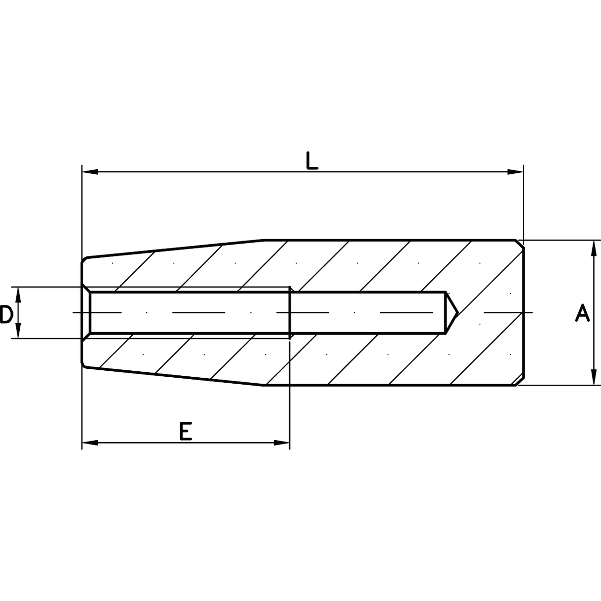 Manere cilindrice fixate in duroplast cu filet interior WRK - sefira.ro