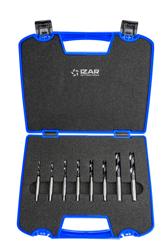 Burghiu Micrograin DIN6537K CNC - 8400 - Set 3-3.3-4-4.2-5-6-6.8-8 mm - ALTIN IZAR