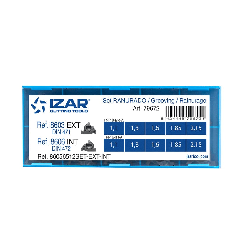 Placuta indexabila EXTERNAL-canelare interioara Set - 8605 - Set 8603-EXT 8606-INT IZAR