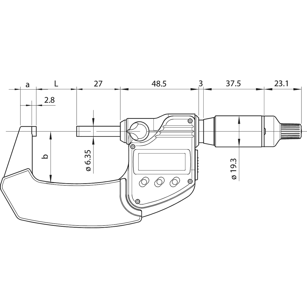 Micrometru digital IP65 MITUTOYO SERIE 293 - sefira.ro