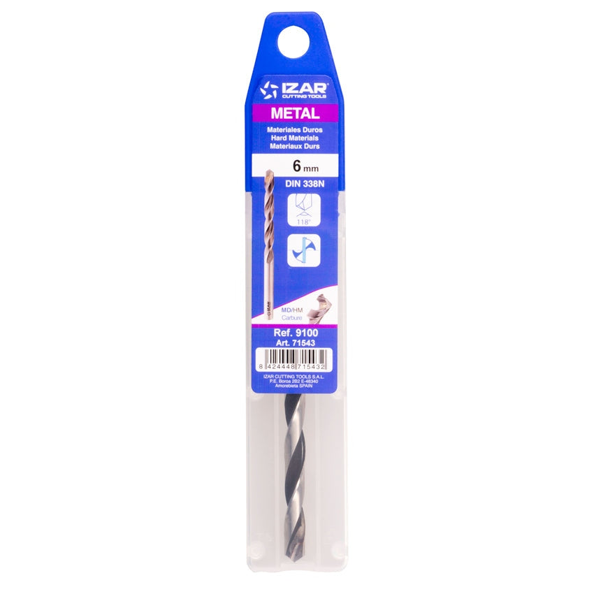 Burghiu varf carbura DIN338N - 9100 - 04.50 mm IZAR
