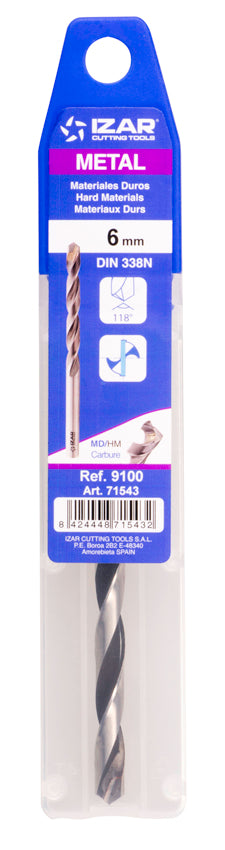 Burghiu varf carbura DIN338N - 9100 - 03.20 mm IZAR
