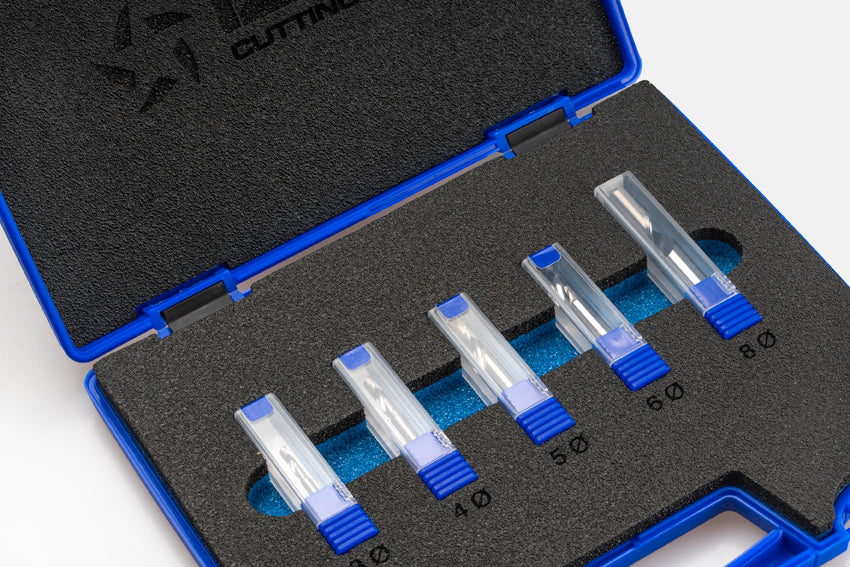 Freza polished Micrograin 1Z Aluminiu - 9416 - Set 3-4-5-6-8 mm IZAR