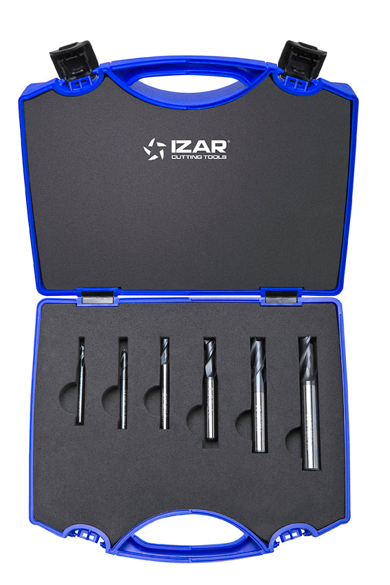Freza Micrograin DIN6528N 2Z - 9421 - Set AZUL 4-5-6-8-10-12 CROMAX - CROMAX IZAR