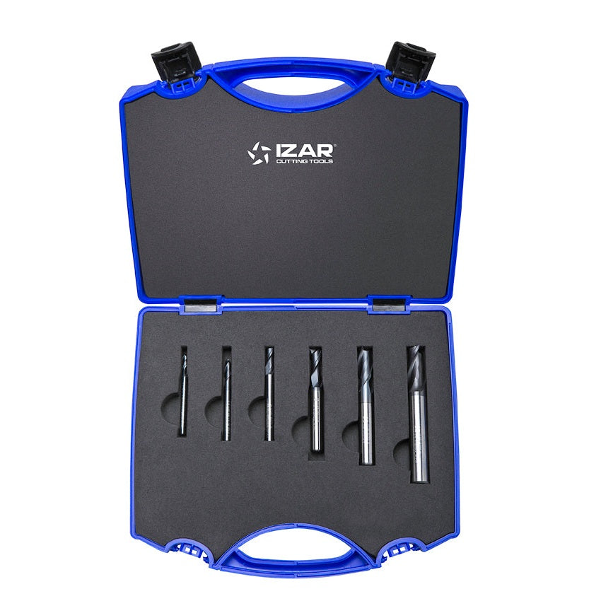 Freza Micrograin DIN6528N 2Z - 9421 - Set AZUL 4-5-6-8-10-12 CROMAX - CROMAX IZAR